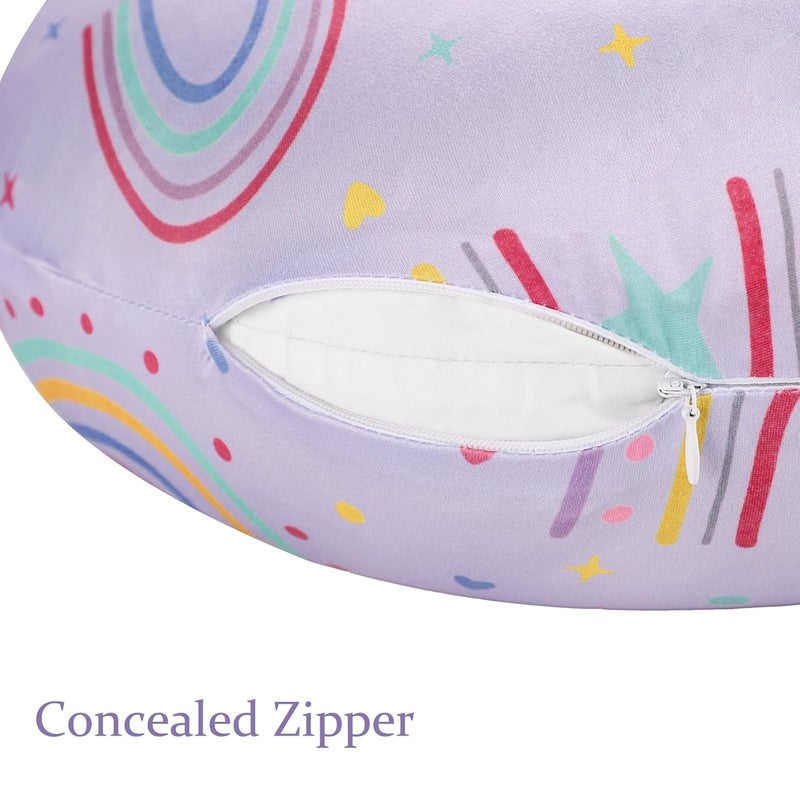 DAYEEBALL Nursing Pillow Cover, Removable Nursing Covers for Breastfeeding Pillows, Stretchy and Soft Fit for Baby Girls Boys Newborn, Purple Rainbow (Only Cover) - Image 5